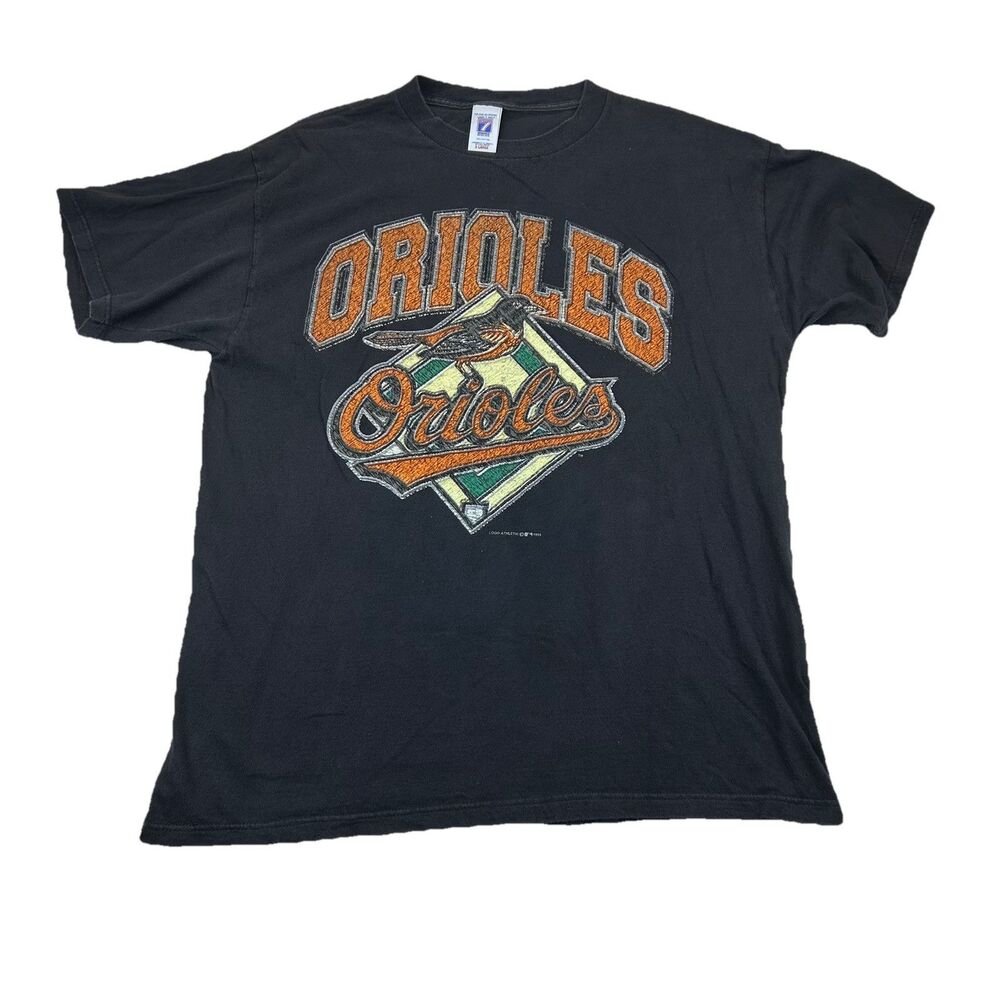 Vintage Baltimore Orioles MLB 90’s T Shirt Mens XL Black Short Sleeve Logo